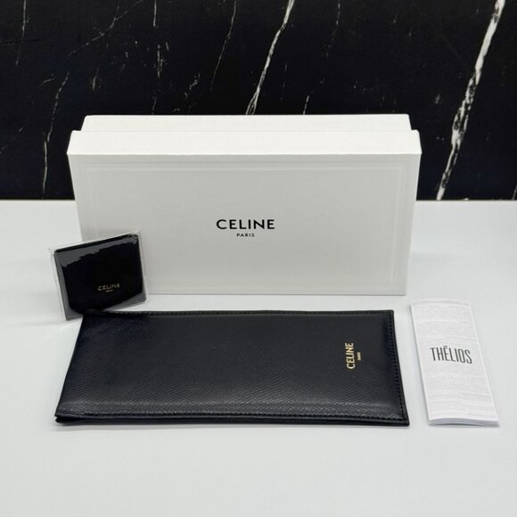 NEW CELINE CL50007I 039 GOLD ROUND UNISEX CELINE EYEGLASSES - Picture 10 of 10